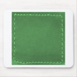 Elegant Green : Leather Look Artistic Gifts Mouse Pads