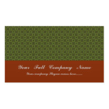 Elegant green pattern with rhombuses on rough blac business card