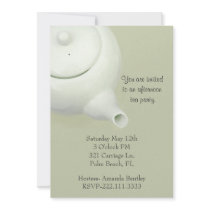 Elegant Green Tea Party Invitation