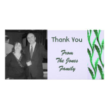 elegant green Thank You Photo Card Template