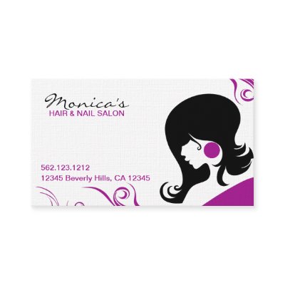 Elegant Hair Salon w/ Appointment Date Business Card Templates by AV_Designs