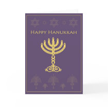 Elegant happy hanukkah card