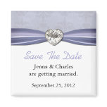Elegant Heart Diamond Save the Date Magnet