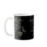 Elegant Heart Golden Wedding Anniversary Mug