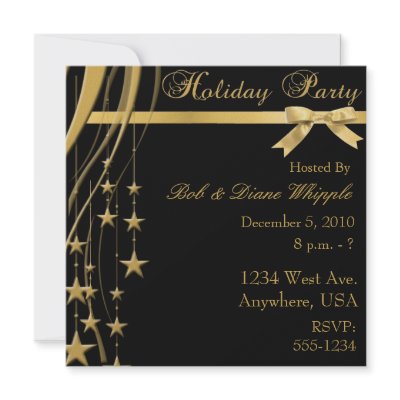 Elegant Holiday Party Invitation by WinterHolidayGifts