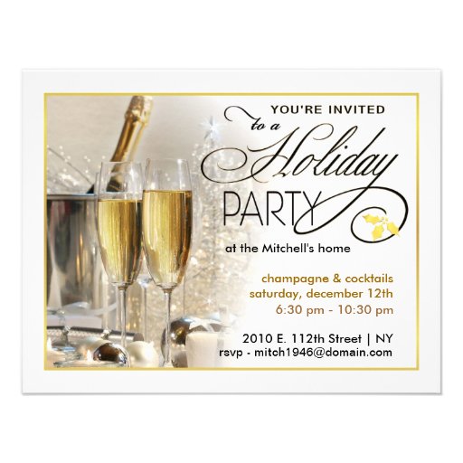Elegant Holiday Party Invitations