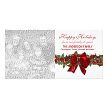 Elegant Holiday Party traditional PERSONALIZE Picture Card