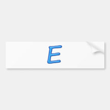 Elegant ID Identification Letters Alphabets Bumper Sticker