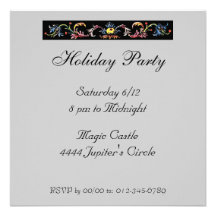 Elegant Illuminated Art Custom Invitations