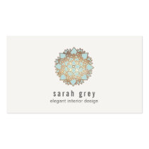 Elegant Interior Design Gold Flower  Business Card business cards