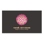 Elegant Interior Design Pink Lotus Business Card