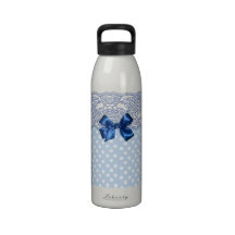Elegant Lace And Cute Polka Dots Reusable Water Bottles