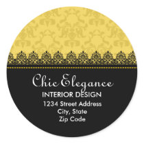 Elegant Lace and Damask Return Address Stickers