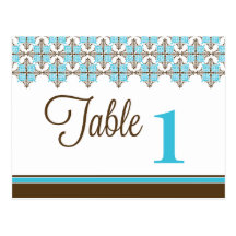Elegant Lace Reception Table Number Placecards Post Cards