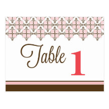 Elegant Lace Reception Table Number Placecards Post Card