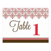 Elegant Lace Reception Table Number Placecards Post Cards