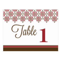 Elegant Lace Reception Table Number Placecards Postcards
