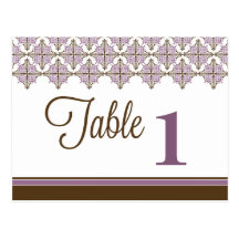 Elegant Lace Reception Table Number Placecards Post Cards