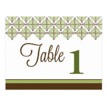 Elegant Lace Reception Table Number Placecards Post Card