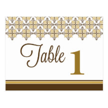 Elegant Lace Reception Table Number Placecards Post Cards