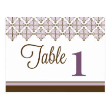 Elegant Lace Reception Table Number Placecards Post Cards