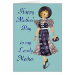 elegant lady mother's day card