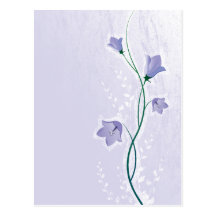 elegant lavender floral design postcard