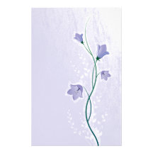 elegant lavender floral design personalized stationery
