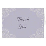 Elegant Lavender with White Swirls Wedding Greeting Card