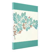 Elegant Leaves and Berries canvas prints