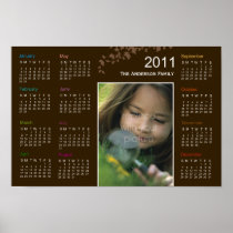 Elegant Leaves Photo Poster Calendar