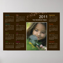 Elegant Leaves Photo Poster Calendar