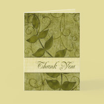 Elegant Leaves Thank You cards