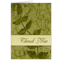 Elegant Leaves Thank You Cards