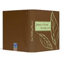 Elegant Leaves Wedding Planner Vinyl Binder