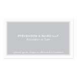 Elegant Light Grey Attorney Business Card