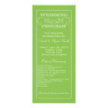 Elegant Lime Green Swirl Wedding Program Announcement