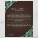 Elegant Linen Salon Spa Mint Brown Full Color Flyer