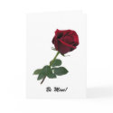 Elegant Long Stem Red Rose cards