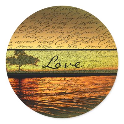 Elegant Love Wedding Stickers by samack