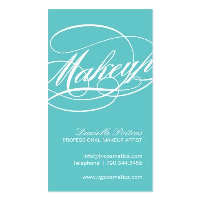 ELEGANT MAKEUP ARTIST BUSINESS CARD by colourfuldesigns
