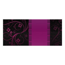 Elegant maroon damask wedding gift custom rack cards