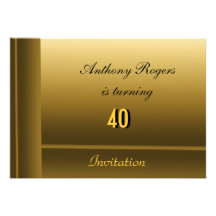 Elegant Men's Birthday Invitation