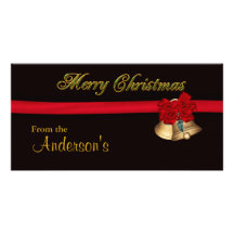 Elegant Merry Christmas Photo Card Template