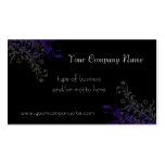 Elegant Midnight Blue Floral Embellished Business Card Templates