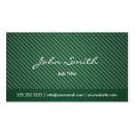Elegant Minimal Forest Green Stripes Business Card