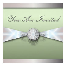 Elegant Mint Green Wedding Invitation