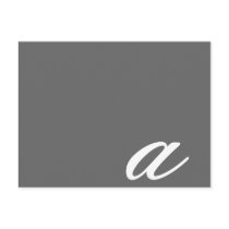 Elegant Monogram A Black and White Card