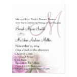 Elegant Monogram Clematis Wedding Invitation Postcards