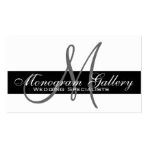 Elegant Monogram Customizable Business Card